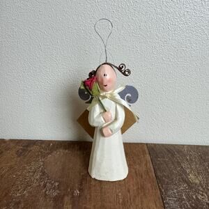 Hanna’s Handiwork wood metal angel ornament‎ New with tags